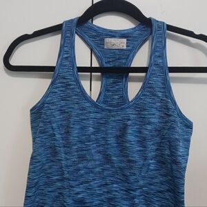 Athleta Blue Striped Racerback Tank